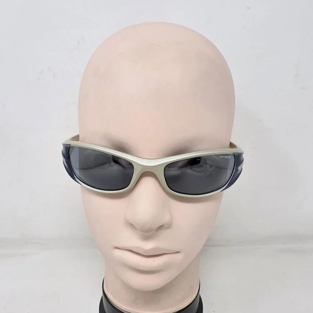 Vintage Arnette Stance Ivory Sunglasses W/ Blue Lenses 4020-234/53 Made In Italy